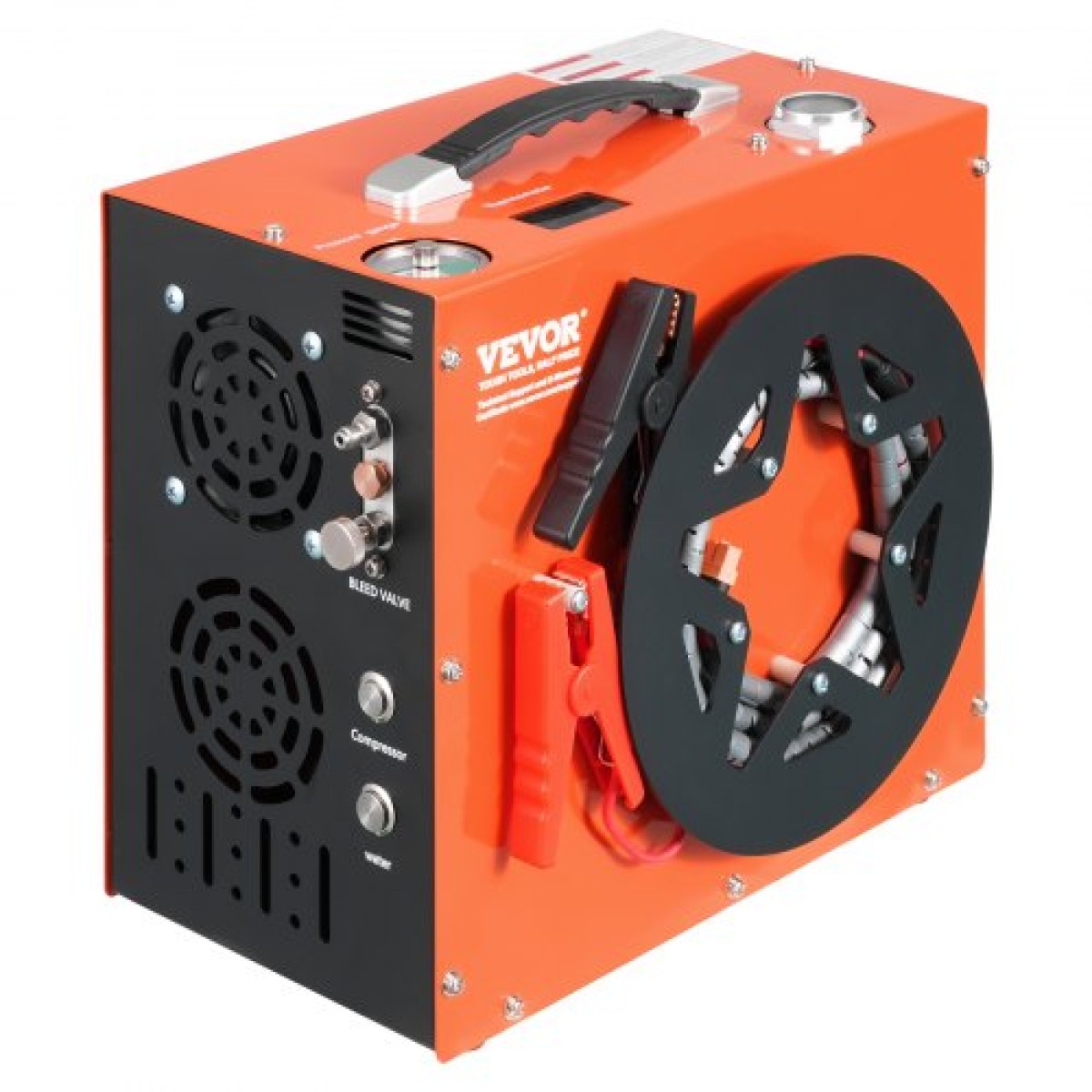 VEVOR PCP Air Compressor, 4500PSI/30Mpa Portable PCP Airgun Compressor - Ενσωματωμένο σύστημα ψύξης νερού και ανεμιστήρα, Auto-Stop |Συμπιεστής δεξαμενής Paintball DC12V/AC230V για αεροβόλο τουφέκι, μπουκάλι κατάδυσης