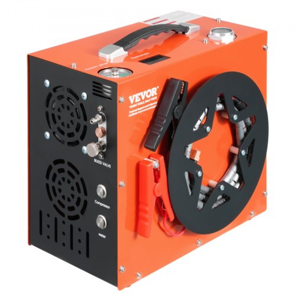 VEVOR PCP Air Compressor, 4500PSI/30Mpa Portable PCP Airgun Compressor - Ενσωματωμένο σύστημα ψύξης νερού και ανεμιστήρα, Auto-Stop |Συμπιεστής δεξαμενής Paintball DC12V/AC230V για αεροβόλο τουφέκι, μπουκάλι κατάδυσης