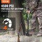Αντλία χειρός VEVOR PCP, 4 σταδίων, 30Mpa 4500PSI Υψηλής πίεσης PCP Air Rifle Filling Stirrup Pump με μετρητή πίεσης φίλτρου υγρασίας, ανοξείδωτος χάλυβας για αεροβόλα Ελαστικό Scuba Tank Paintball Filling