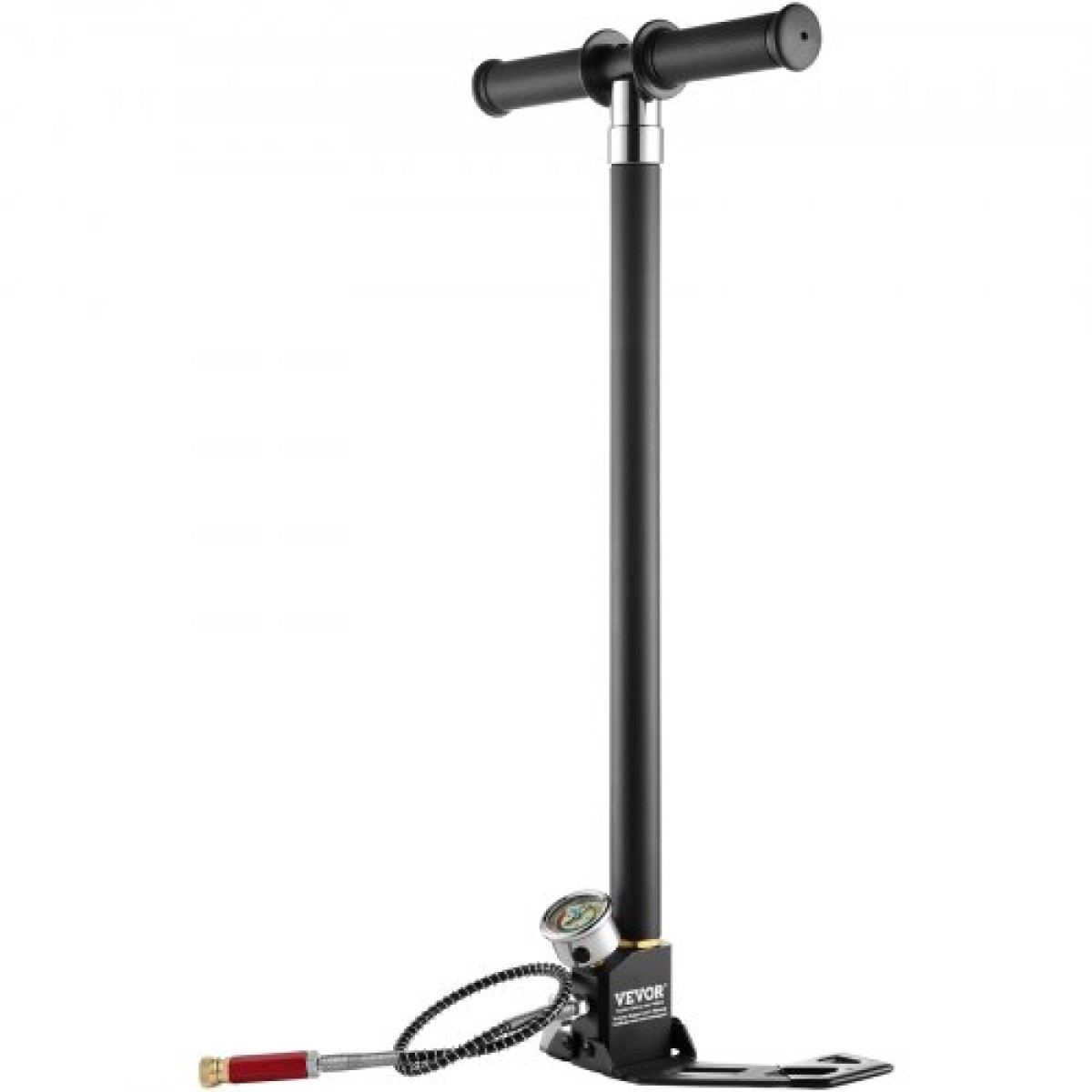 Αντλία χειρός VEVOR PCP, 4 σταδίων, 30Mpa 4500PSI Υψηλής πίεσης PCP Air Rifle Filling Stirrup Pump με μετρητή πίεσης φίλτρου υγρασίας, ανοξείδωτος χάλυβας για αεροβόλα Ελαστικό Scuba Tank Paintball Filling