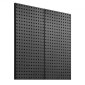 Πάνελ VEVOR Metal Pegboard, 24" x 12" Pegboard, 2 Panels, Ατσάλινο μανταλάκι βαρέως τύπου Οργανωτής τοίχου, για Σαλόνι Γκαράζ Αποθήκευση εργαλείων Πάγκος εργασίας Οργάνωση γραφείου Craft Room Κουζίνα Σπίτι, Μαύρο