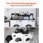 Πάγκος VEVOR 2 Drawers Washer Washer Dryer countertop με ράφι 2 επιπέδων, 54" x 27" Ξύλινο πλυντήριο και στεγνωτήριο πάγκος με αντιολισθητικά μαξιλαράκια, αδιάβροχο κάλυμμα πλυντηρίου για οργάνωση δωματίου πλυντηρίου, μαύρο