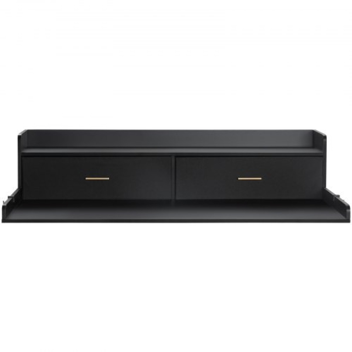Πάγκος VEVOR 2 Drawers Washer Washer Dryer countertop με ράφι 2 επιπέδων, 54" x 27" Ξύλινο πλυντήριο και στεγνωτήριο πάγκος με αντιολισθητικά μαξιλαράκια, αδιάβροχο κάλυμμα πλυντηρίου για οργάνωση δωματίου πλυντηρίου, μαύρο