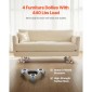 VEVOR Furniture Dolly, χωρητικότητα φόρτωσης 440 λίβρες, 3 Τροχοί Ατσάλι 6,3" Tri-dolly Heavy Duty Mover με τριγωνικό περιστρεφόμενο τροχίσκο, πάνελ από ανθρακούχο χάλυβα, Σετ εργαλείων ανύψωσης επίπλων για συσκευές, καναπές, ψυγείο