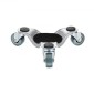 VEVOR Furniture Dolly, χωρητικότητα φόρτωσης 440 λίβρες, 3 Τροχοί Ατσάλι 6,3" Tri-dolly Heavy Duty Mover με τριγωνικό περιστρεφόμενο τροχίσκο, πάνελ από ανθρακούχο χάλυβα, Σετ εργαλείων ανύψωσης επίπλων για συσκευές, καναπές, ψυγείο