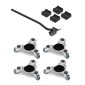 VEVOR Furniture Dolly, χωρητικότητα φόρτωσης 440 λίβρες, 3 Τροχοί Ατσάλι 6,3" Tri-dolly Heavy Duty Mover με τριγωνικό περιστρεφόμενο τροχίσκο, πάνελ από ανθρακούχο χάλυβα, Σετ εργαλείων ανύψωσης επίπλων για συσκευές, καναπές, ψυγείο