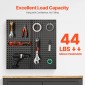 Πάνελ VEVOR Metal Pegboard, 24" x 12" Pegboard, 2 πάνελ, βαρέως τύπου Peg Board Organizer τοίχου με αξεσουάρ, για σαλόνι γκαράζ Αποθήκευση εργαλείων Οργάνωση γραφείου Craft Room Κουζίνα Σπίτι, Μαύρο