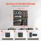 Πάνελ VEVOR Metal Pegboard, 24" x 12" Pegboard, 2 πάνελ, βαρέως τύπου Peg Board Organizer τοίχου με αξεσουάρ, για σαλόνι γκαράζ Αποθήκευση εργαλείων Οργάνωση γραφείου Craft Room Κουζίνα Σπίτι, Μαύρο