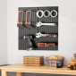 Πάνελ VEVOR Metal Pegboard, 24" x 12" Pegboard, 2 πάνελ, βαρέως τύπου Peg Board Organizer τοίχου με αξεσουάρ, για σαλόνι γκαράζ Αποθήκευση εργαλείων Οργάνωση γραφείου Craft Room Κουζίνα Σπίτι, Μαύρο
