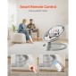 VEVOR Baby Swing, 5-τάχυτο Baby Rocker Swing, φορητή βρεφική κούνια με τηλεχειριστήριο, πάνελ αφής, μουσική Bluetooth, 10 προκαθορισμένα νανουρίσματα & ζώνη ασφαλείας 5 σημείων για 0-9 μηνών αγόρια κορίτσια έως 20 κιλά