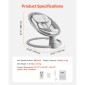 VEVOR Baby Swing, 5-τάχυτο Baby Rocker Swing, φορητή βρεφική κούνια με τηλεχειριστήριο, πάνελ αφής, μουσική Bluetooth, 10 προκαθορισμένα νανουρίσματα & ζώνη ασφαλείας 5 σημείων για 0-9 μηνών αγόρια κορίτσια έως 20 κιλά