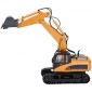 VEVOR Remote Control Excavator Toy, 15 Channel, 3 in 1 Remote Control Digger with Metal Shovel, 1:14 Scale RC Excavator with Light & Sound, Full Functional Construction Vehicles for Children, 2 Batteries