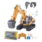 VEVOR Remote Control Excavator Toy, 15 Channel, 3 in 1 Remote Control Digger with Metal Shovel, 1:14 Scale RC Excavator with Light & Sound, Full Functional Construction Vehicles for Children, 2 Batteries