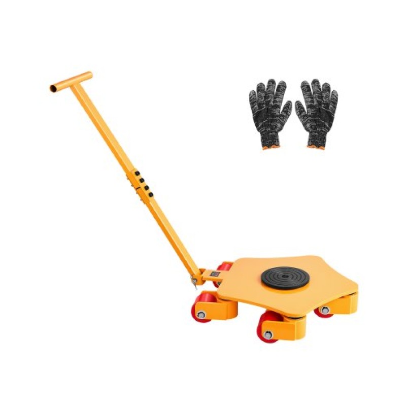 VEVOR Machine Skate, 8800 lbs Machinery Moving Skate, Machinery Mover Skate με περιστρεφόμενο καπάκι 360° και περιστρεφόμενους κυλίνδρους PU, Μετακίνηση βιομηχανικών μηχανημάτων βαρέως τύπου με λαβή για αποθήκη, εργαστήριο