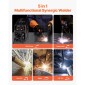 VEVOR Pro MIG Welder, 200Amp Pluse Mig Welding Machine, 5-in-1 Welder Machine MIG Pluse/Gas MIG/Flux Core MIG/Stick/Lift TIG με τεχνολογία IGBT Inverter και οθόνη LCD