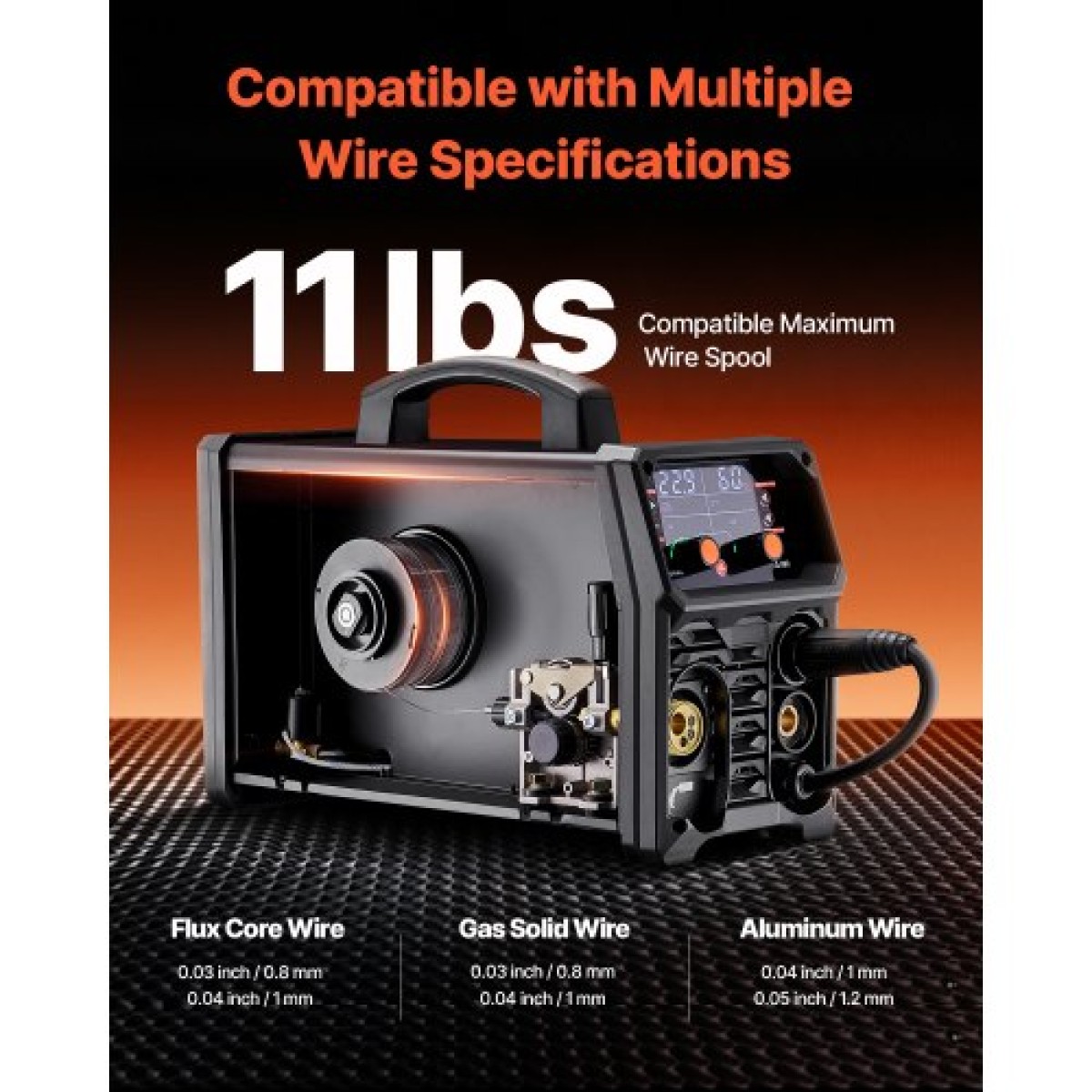 VEVOR Pro MIG Welder, 200Amp Pluse Mig Welding Machine, 5-in-1 Welder Machine MIG Pluse/Gas MIG/Flux Core MIG/Stick/Lift TIG με τεχνολογία IGBT Inverter και οθόνη LCD