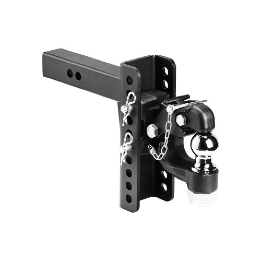 VEVOR Ρυθμιζόμενο άγκιστρο Pintle, 20000 lbs, Pintle Hook Hitch για στρατιωτικό δέκτη Hitch Hook 2 ιντσών, Συνδυασμός 2 ιντσών Ball Hitch, Εφαρμογή 2,5 έως 3 ιντσών Lunette δαχτυλίδι, 6 ιντσών Rise & Drop, Μαύρο παλτό σε σκόνη