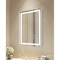 Καθρέφτης μπάνιου VEVOR LED, 50 x 70 cm Καθρέφτης μπάνιου LED με μπροστινό φωτισμό και οπίσθιο φωτισμό, καθρέφτης μνήμης κατά της ομίχλης με φώτα, Stepless 3 χρώματα Καθρέφτης μπάνιου με δυνατότητα ρύθμισης θερμοκρασίας, επιτοίχιος
