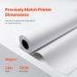 Χαρτί ευρείας μορφής VEVOR, 61 cm x 152,4 m Paper Plotter, 2 Rolls CAD Bond Rolls με 7,62 cm Core, 75 g/m² Rolls Bond Paper, Idea for CAD Drawings, Engineering Plans, GIS Maps & Architectural Designs