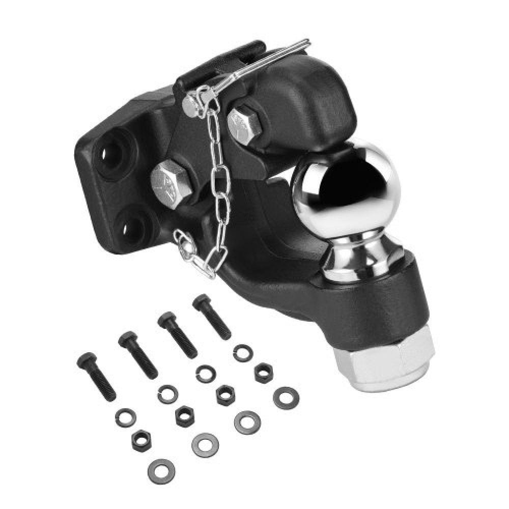 Γάντζος VEVOR Pintle, χωρητικότητα ρυμούλκησης 20000 λίβρες, Κοτσαδόροι ρυμουλκούμενου Συνδυασμός γάντζου δέκτη 2-5/16 ιντσών Μπάλα κοτσαδόρου, Ταιριάζει με δαχτυλίδι Lunette 2,5 έως 3 ιντσών με κιτ τοποθέτησης, ανθεκτικό στη φθορά, μαύρη παλτό πούδρας