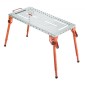 Πτυσσόμενο τραπέζι συγκόλλησης VEVOR 44" x 21", πάγκος εργασίας χωρητικότητας 500 LBS με ρυθμιζόμενο ύψος 4 επιπέδων, πάγκος εργασίας από ανθρακούχο χάλυβα με 6 υποδοχές εργαλείων & οπές στερέωσης 0,63" για επισκευή συναρμολόγησης συγκό