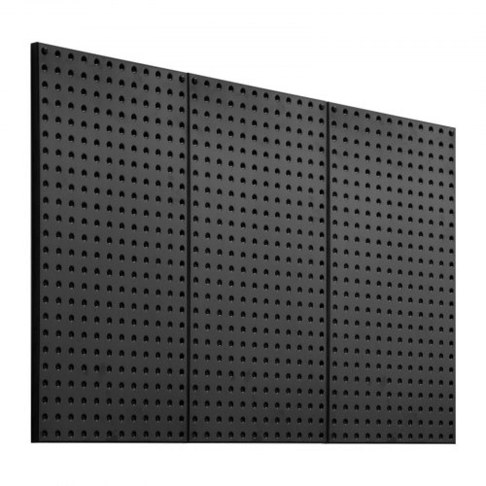Πάνελ VEVOR Metal Pegboard, 24" x 12" Pegboard, 3 πάνελ, Ατσάλινο μανταλάκι βαρέως τύπου Οργανωτής τοίχου, για Σαλόνι Γκαράζ Αποθήκευση εργαλείων Πάγκος εργασίας Οργάνωση γραφείου Craft Room Κουζίνα Σπίτι, Μαύρο