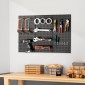Πάνελ VEVOR Metal Pegboard, 24" x 12" Pegboard, 3 πάνελ, Ατσάλινο μανταλάκι βαρέως τύπου Οργανωτής τοίχου, για Σαλόνι Γκαράζ Αποθήκευση εργαλείων Πάγκος εργασίας Οργάνωση γραφείου Craft Room Κουζίνα Σπίτι, Μαύρο