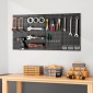 Πάνελ VEVOR Metal Pegboard, 24" x 12" Pegboard, 4 πάνελ, Ατσάλινο μανταλάκι βαρέως τύπου Οργανωτής τοίχου, για Σαλόνι Γκαράζ Αποθήκευση εργαλείων Πάγκος εργασίας Οργάνωση γραφείου Craft Room Κουζίνα Σπίτι, Μαύρο