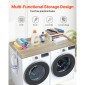 Πάγκος VEVOR Washer Dryer, 54" x 27" Ξύλινος πάγκος πλυντηρίου και στεγνωτηρίου, Αδιάβροχο κάλυμμα πλυντηρίου ρούχων με αντιολισθητικά μαξιλαράκια, για οργάνωση και αποθήκευση πλυντηρίου, δρυς