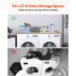 Πάγκος VEVOR Washer Dryer, 54" x 27" Ξύλινος πάγκος πλυντηρίου και στεγνωτηρίου, Αδιάβροχο κάλυμμα πλυντηρίου ρούχων με αντιολισθητικά μαξιλαράκια, για οργάνωση και αποθήκευση πλυντηρίου, δρυς