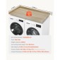 Πάγκος VEVOR Washer Dryer, 54" x 27" Ξύλινος πάγκος πλυντηρίου και στεγνωτηρίου, Αδιάβροχο κάλυμμα πλυντηρίου ρούχων με αντιολισθητικά μαξιλαράκια, για οργάνωση και αποθήκευση πλυντηρίου, δρυς