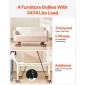 VEVOR Furniture Dolly, Μέγιστο Φορτίο 3474 lbs, Μετακινήσεις επίπλων βαρέως τύπου με 5 τροχούς περιστροφής 360°, πάνελ από ανθρακούχο χάλυβα, Σετ εργαλείων ανύψωσης επίπλων για ηλεκτρικές συσκευές, καναπέ, ψυγείο, πλυντήριο ρούχων