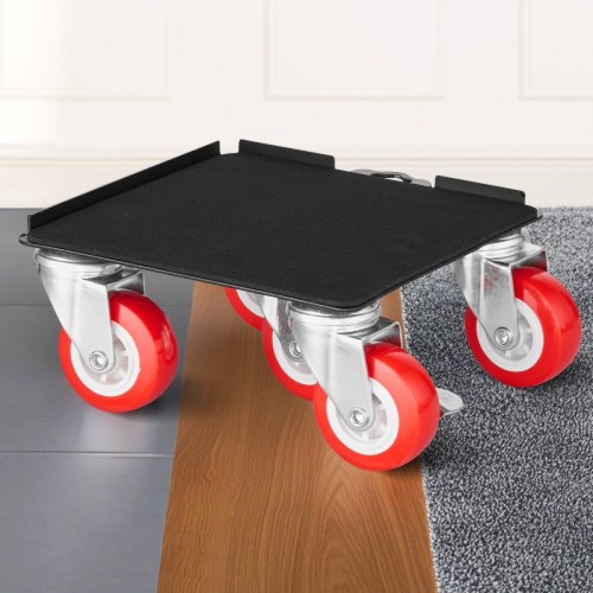 VEVOR Furniture Dolly, Μέγιστο Φορτίο 3474 lbs, Μετακινήσεις επίπλων βαρέως τύπου με 5 τροχούς περιστροφής 360°, πάνελ από ανθρακούχο χάλυβα, Σετ εργαλείων ανύψωσης επίπλων για ηλεκτρικές συσκευές, καναπέ, ψυγείο, πλυντήριο ρούχων