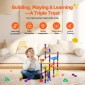 VEVOR Marble Run Set, 110 Piece Marble Maze Building Block Brain Game, with 10 Glow in the Dark Marbles + 20 Glass Marbles, Educational Learning Race Track STEM Toys, για παιδιά, αγόρια, κορίτσια ηλικίας 3+
