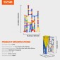 VEVOR Marble Run Set, 110 Piece Marble Maze Building Block Brain Game, with 10 Glow in the Dark Marbles + 20 Glass Marbles, Educational Learning Race Track STEM Toys, για παιδιά, αγόρια, κορίτσια ηλικίας 3+