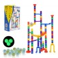 VEVOR Marble Run Set, 110 Piece Marble Maze Building Block Brain Game, with 10 Glow in the Dark Marbles + 20 Glass Marbles, Educational Learning Race Track STEM Toys, για παιδιά, αγόρια, κορίτσια ηλικίας 3+
