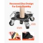 VEVOR Furniture Dolly, Μέγιστο Φορτίο 1200 lbs, Μετακινήσεις επίπλων βαρέως τύπου με 5 τροχούς περιστροφής 360°, πάνελ από ανθρακούχο χάλυβα, Σετ εργαλείων ανύψωσης επίπλων για συσκευές, Καναπές, Ψυγείο, Πλυντήριο ρούχων
