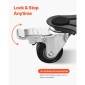 VEVOR Furniture Dolly, Μέγιστο Φορτίο 1200 lbs, Μετακινήσεις επίπλων βαρέως τύπου με 5 τροχούς περιστροφής 360°, πάνελ από ανθρακούχο χάλυβα, Σετ εργαλείων ανύψωσης επίπλων για συσκευές, Καναπές, Ψυγείο, Πλυντήριο ρούχων