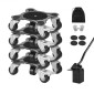 VEVOR Furniture Dolly, Μέγιστο Φορτίο 1200 lbs, Μετακινήσεις επίπλων βαρέως τύπου με 5 τροχούς περιστροφής 360°, πάνελ από ανθρακούχο χάλυβα, Σετ εργαλείων ανύψωσης επίπλων για συσκευές, Καναπές, Ψυγείο, Πλυντήριο ρούχων