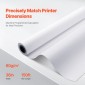 Χαρτί ευρείας μορφής VEVOR, 36 in x 150 ft Paper Plotter, 4 Rolls CAD Bond Rolls με 2 in Core, 20 LB Bond Rolls Paper, Idea for CAD Drawings, Engineering Plans, GIS Maps & Architectural Designs