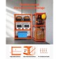 VEVOR Storage Shelves, 2400 lbs, 4 Tier Heavy Duty Garage Shelving, 20" D x 40" W x 60" H Ρυθμιζόμενα Μεταλλικά Ράφια για Βιομηχανικά Ράφια Βοηθητικό ράφι, για κουζίνα, αποθήκη, υπόγειο, πορτοκαλί