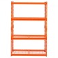 VEVOR Storage Shelves, 2400 lbs, 4 Tier Heavy Duty Garage Shelving, 20" D x 40" W x 60" H Ρυθμιζόμενα Μεταλλικά Ράφια για Βιομηχανικά Ράφια Βοηθητικό ράφι, για κουζίνα, αποθήκη, υπόγειο, πορτοκαλί