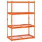 VEVOR Storage Shelves, 2400 lbs, 4 Tier Heavy Duty Garage Shelving, 20" D x 40" W x 60" H Ρυθμιζόμενα Μεταλλικά Ράφια για Βιομηχανικά Ράφια Βοηθητικό ράφι, για κουζίνα, αποθήκη, υπόγειο, πορτοκαλί