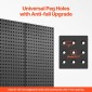 Πάνελ VEVOR Metal Pegboard, 32" x 16" Pegboard, 2 Panels, Ατσάλινο μανταλάκι βαρέως τύπου Οργανωτής τοίχου, για Σαλόνι Γκαράζ Αποθήκευση εργαλείων Πάγκος εργασίας Οργάνωση γραφείου Craft Room Κουζίνα Σπίτι, Μαύρο