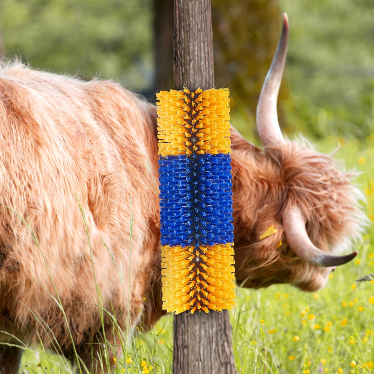 VEVOR Livestock Scratching Brush, 6 Pcs Horse Brush with 12 Screws, 20 x 7,5 in Cow Scratcher, for Back Itch Relief & Keep Cleaning, Grooming & Scratching Post Brush for άλογο, γουρούνι, βοοειδή