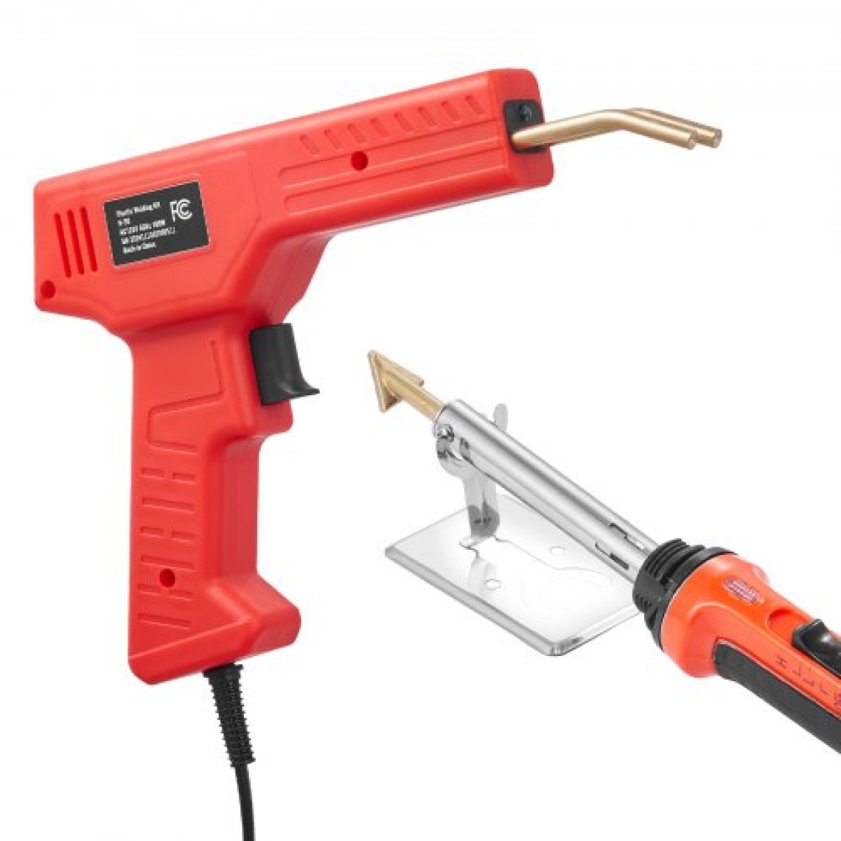 VEVOR Plastic Welder Kit Deluxe, Πλαστικό πιστόλι συγκόλλησης 100W + Συγκολλητικό σίδερο 60 W/100W, Επαγγελματικό εργαλείο συγκόλλησης πλαστικών επισκευών με 1000 τεμ.