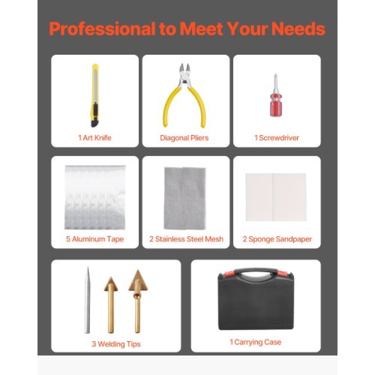 VEVOR Plastic Welder Kit Deluxe, Πλαστικό πιστόλι συγκόλλησης 100W + Συγκολλητικό σίδερο 60 W/100W, Επαγγελματικό εργαλείο συγκόλλησης πλαστικών επισκευών με 1000 τεμ.