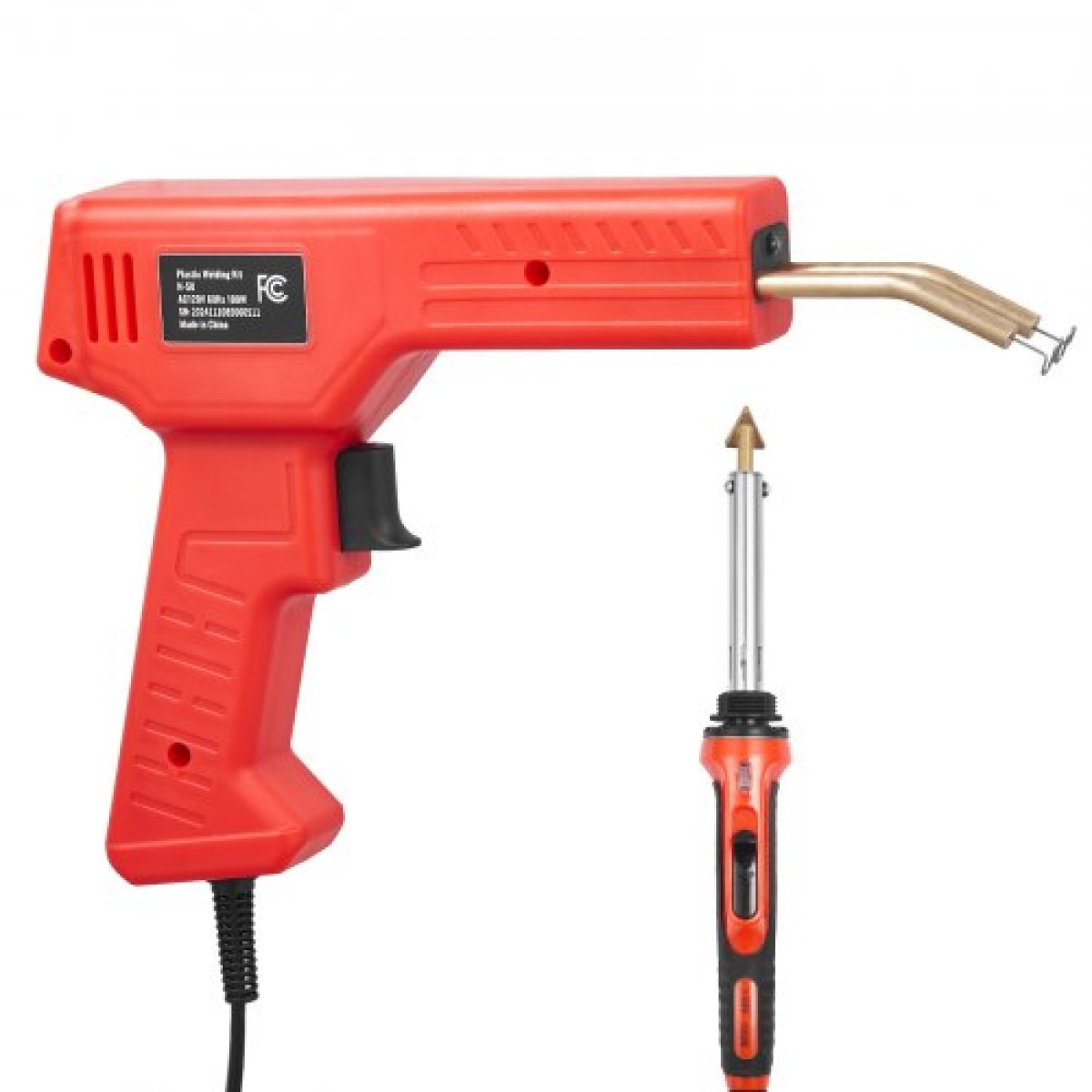 VEVOR Plastic Welder Kit Deluxe, Πλαστικό πιστόλι συγκόλλησης 100W + Συγκολλητικό σίδερο 60 W/100W, Επαγγελματικό εργαλείο συγκόλλησης πλαστικών επισκευών με 1000 τεμ.