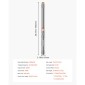 Υποβρύχια αντλία VEVOR Deep Well, Ισχύς εισόδου 910W, 230V, ροή 100 L/min, κεφαλή 53 m(174 ft), καλώδιο 20 m (65,62 ft) με εξωτερικό κιβώτιο ελέγχου, αντλία νερού από ανοξείδωτο χάλυβα, IP68, για βιομηχανική χρήση και οικιακή χρήση