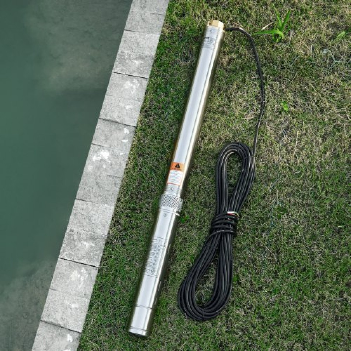Υποβρύχια αντλία VEVOR Deep Well, Ισχύς εισόδου 910W, 230V, ροή 100 L/min, κεφαλή 53 m(174 ft), καλώδιο 20 m (65,62 ft) με εξωτερικό κιβώτιο ελέγχου, αντλία νερού από ανοξείδωτο χάλυβα, IP68, για βιομηχανική χρήση και οικιακή χρήση